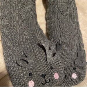 Women’s Just Cozy Grey Reindeer Slippers – (Women’s 8–12) | NWT